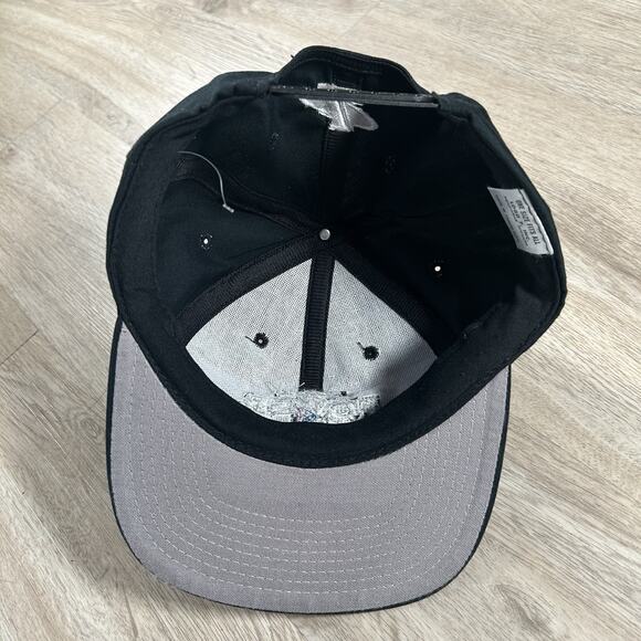 Vintage Logo Athletic NFL Football Hat Snapback Feel the Power Black Cap - Picture 3 of 8